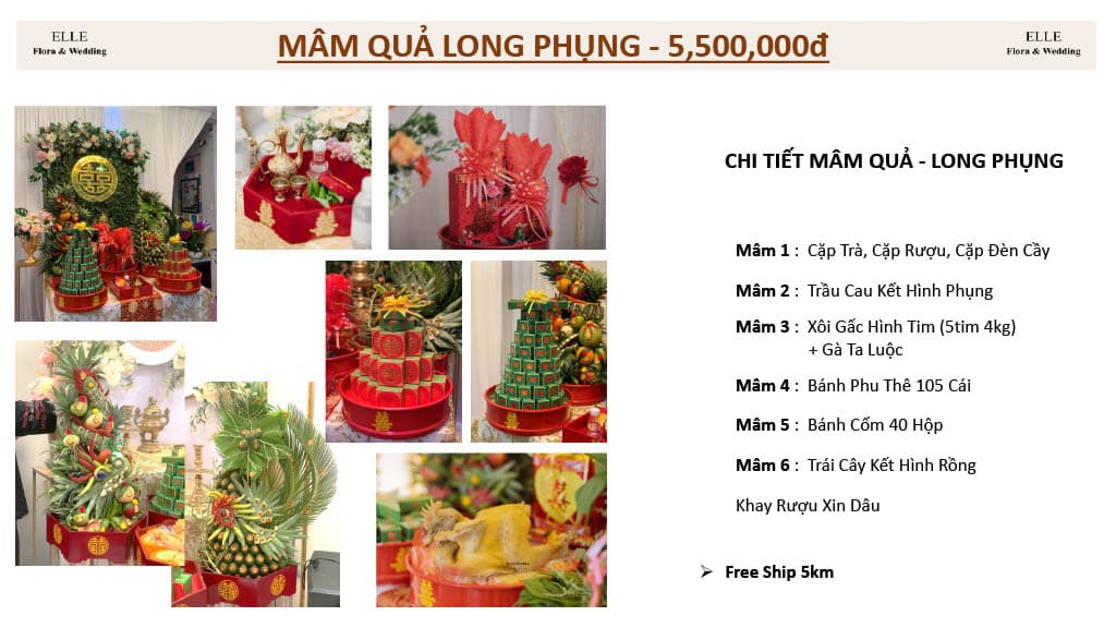 Mâm quả long phụng trầu cao 