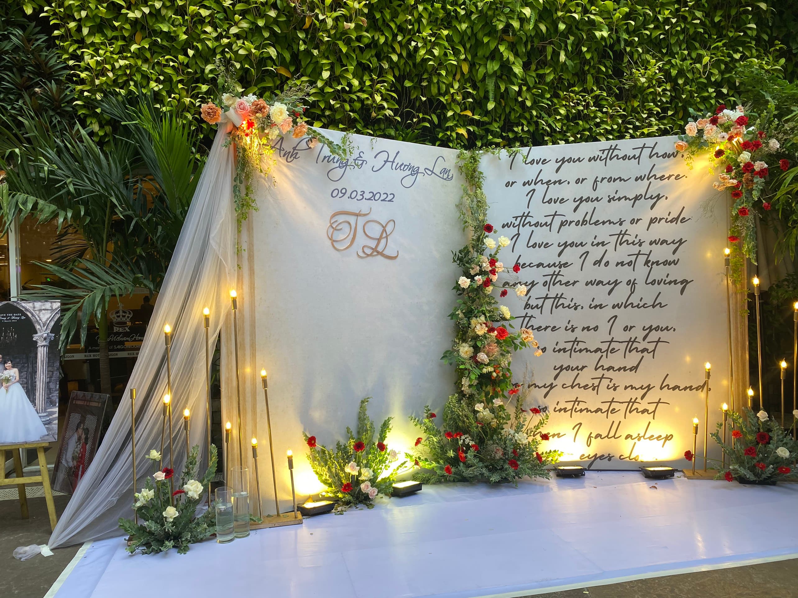trang trí tại sảnh Love Letter