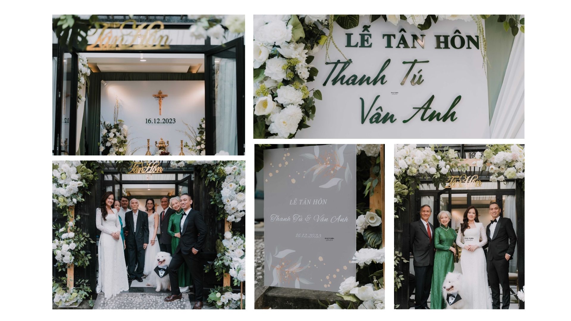 Cổng Hoa & Bảng Lễ của gói GiaTiên Cao cấp Hoa Sen Indochine