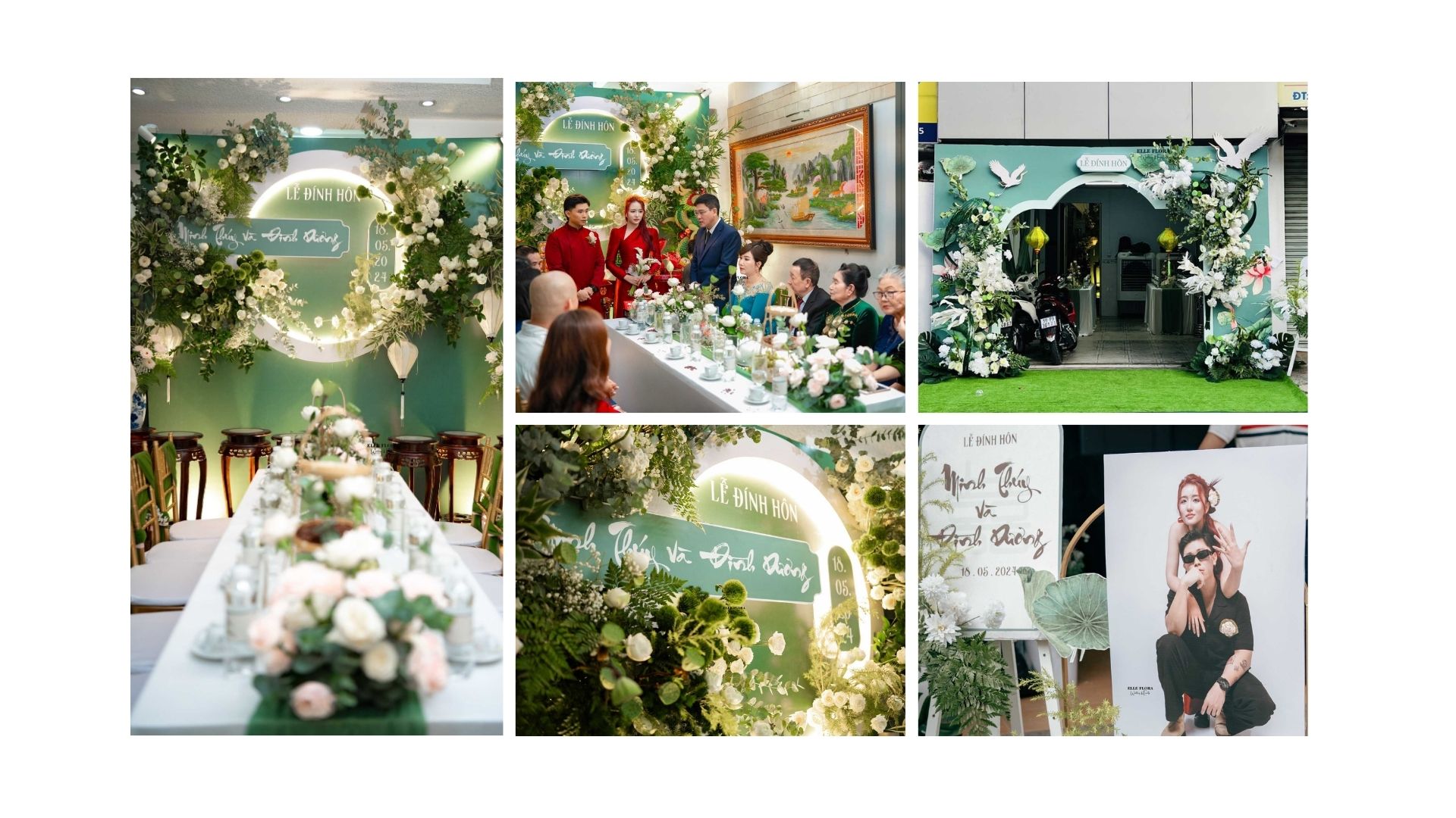 Tổng thể gói trang trí gia tiên Hoa Tươi Sen Trắng Indochine