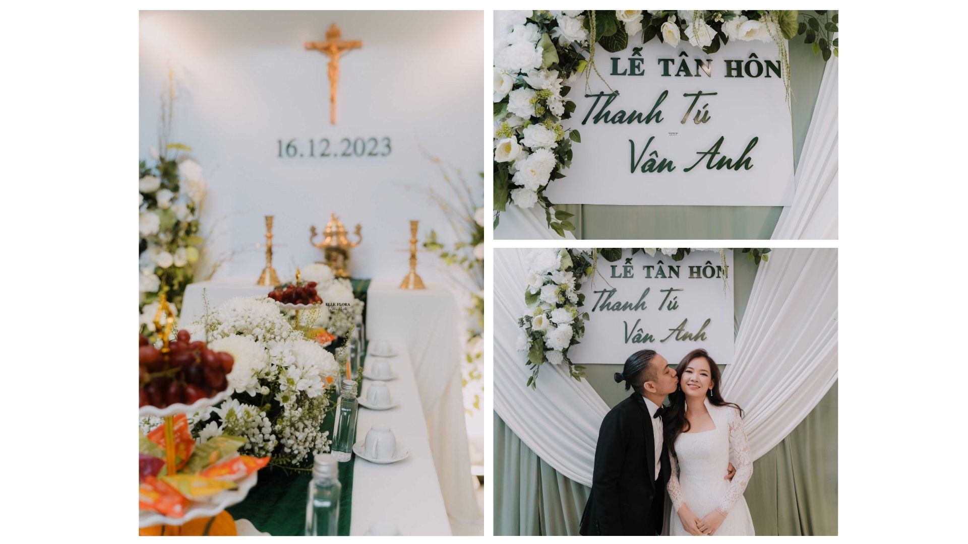 Tổng thể gói trang trí gia tiên Cao cấp Hoa Sen Tone Indochine