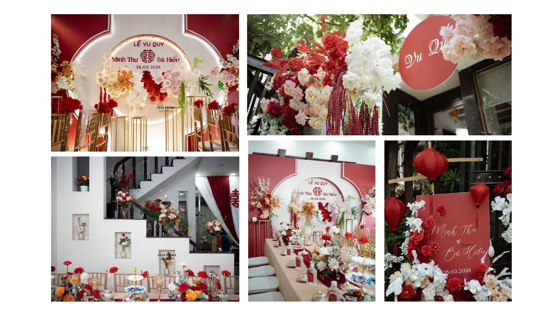 Back drop và bàn họ của gói gia tiên Hoa Hồng Đỏ Form 3D