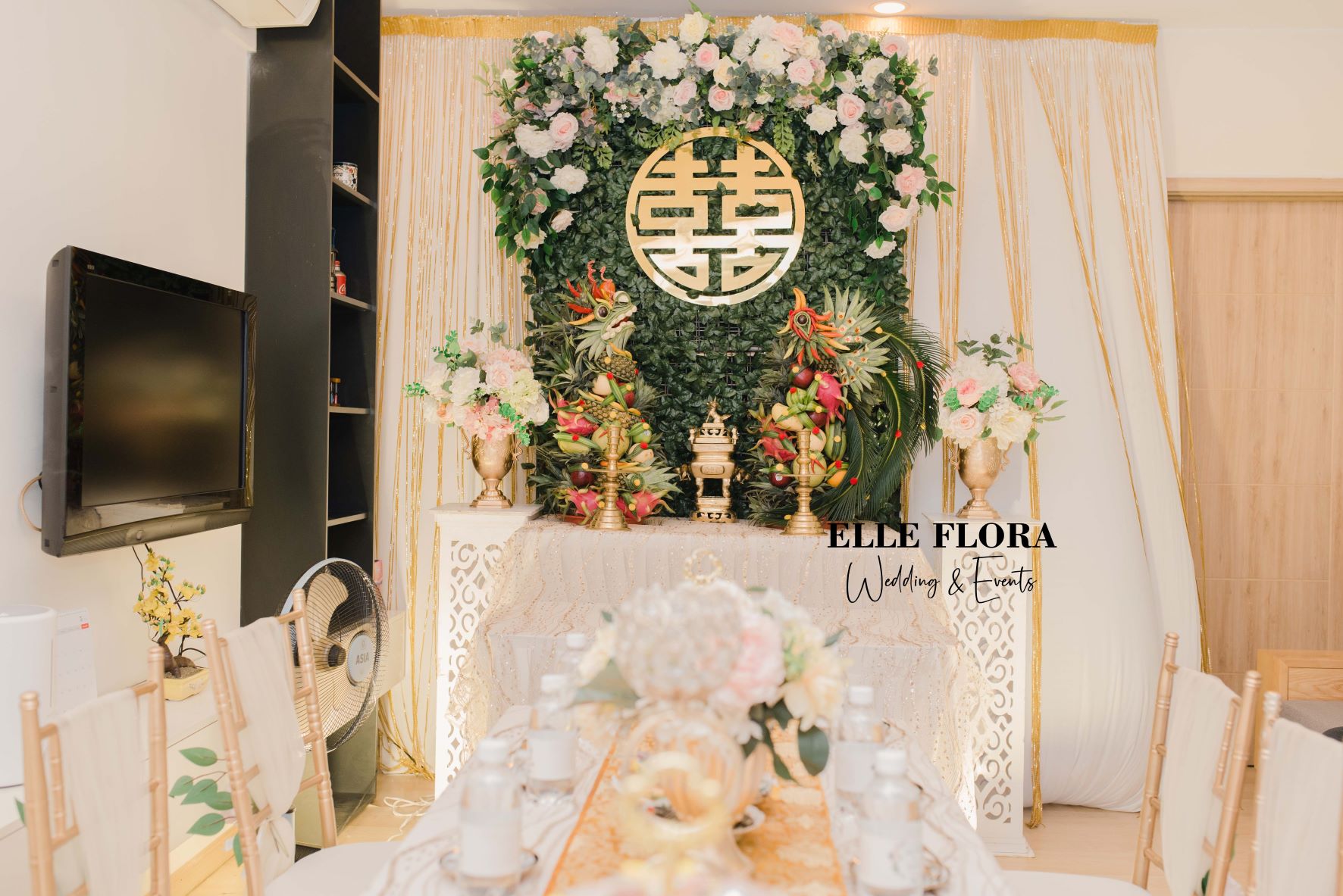 Gói gia tiên Tường Lá Điểm Hoa