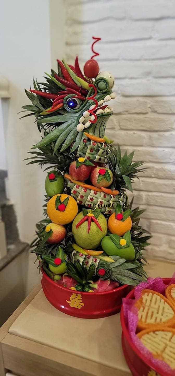 Mâm rồng trái cây