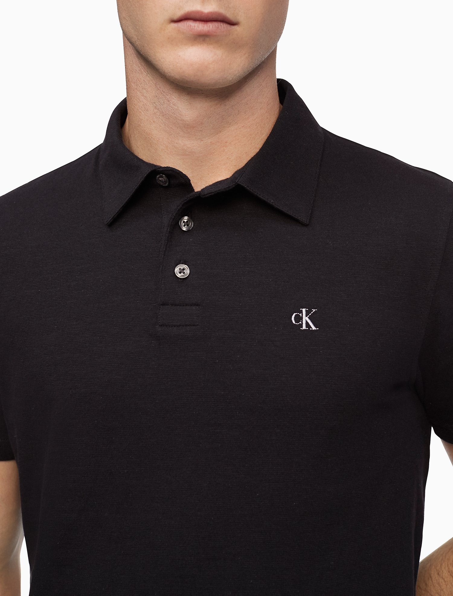 Áo thun nam calvin klein đen with Cotton Monogram Logo