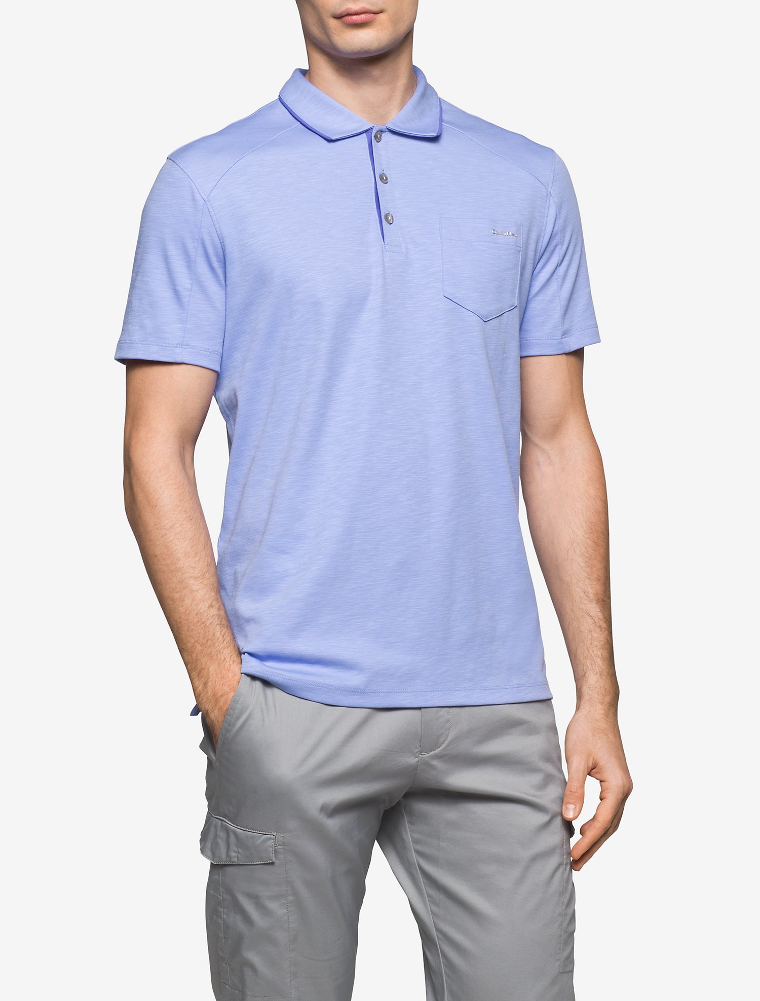 Áo thun Nam Calvin Klien xanh tím có túi S