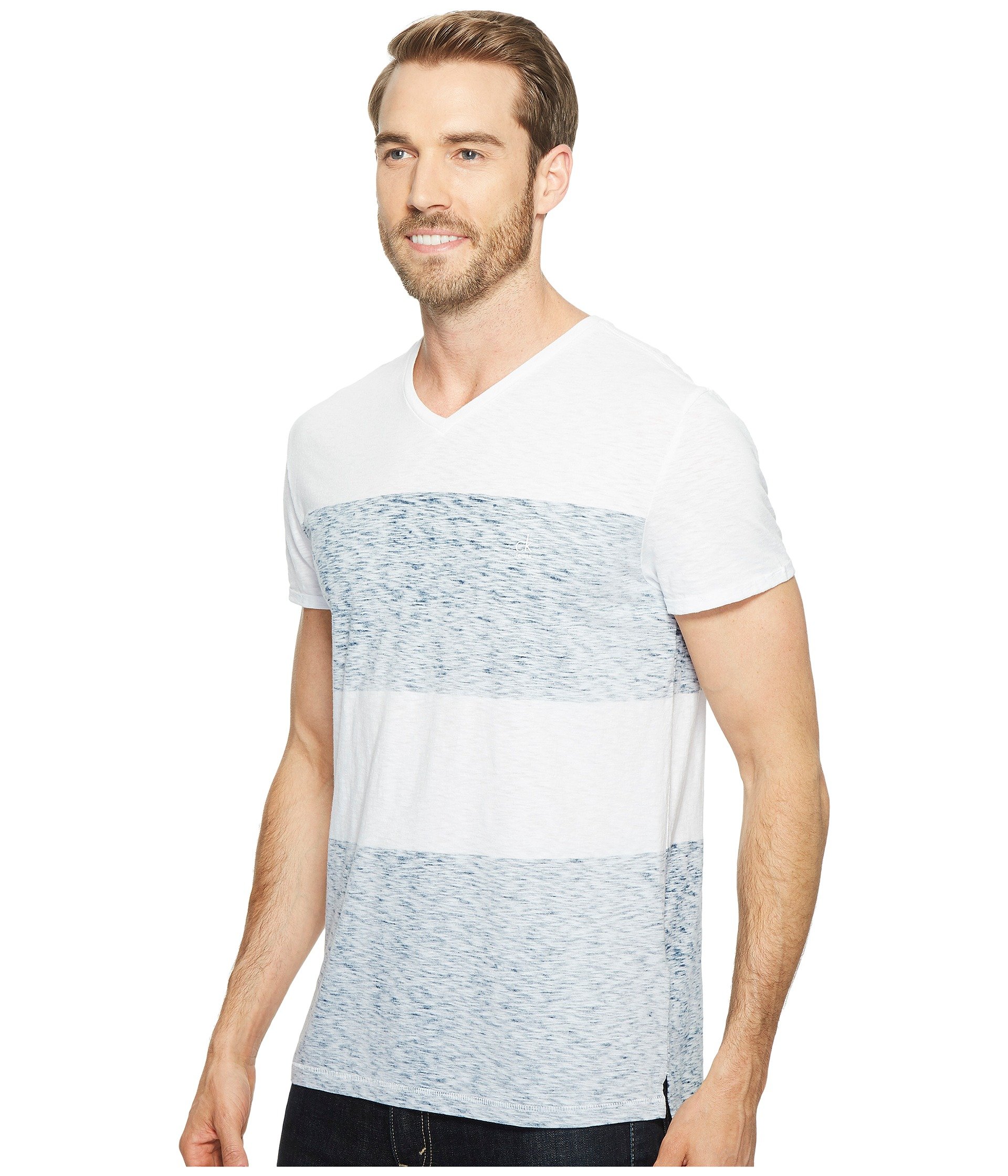 Áo thun T.shirt Calvin klein jeans S - Cổ V Logo CK - jeans