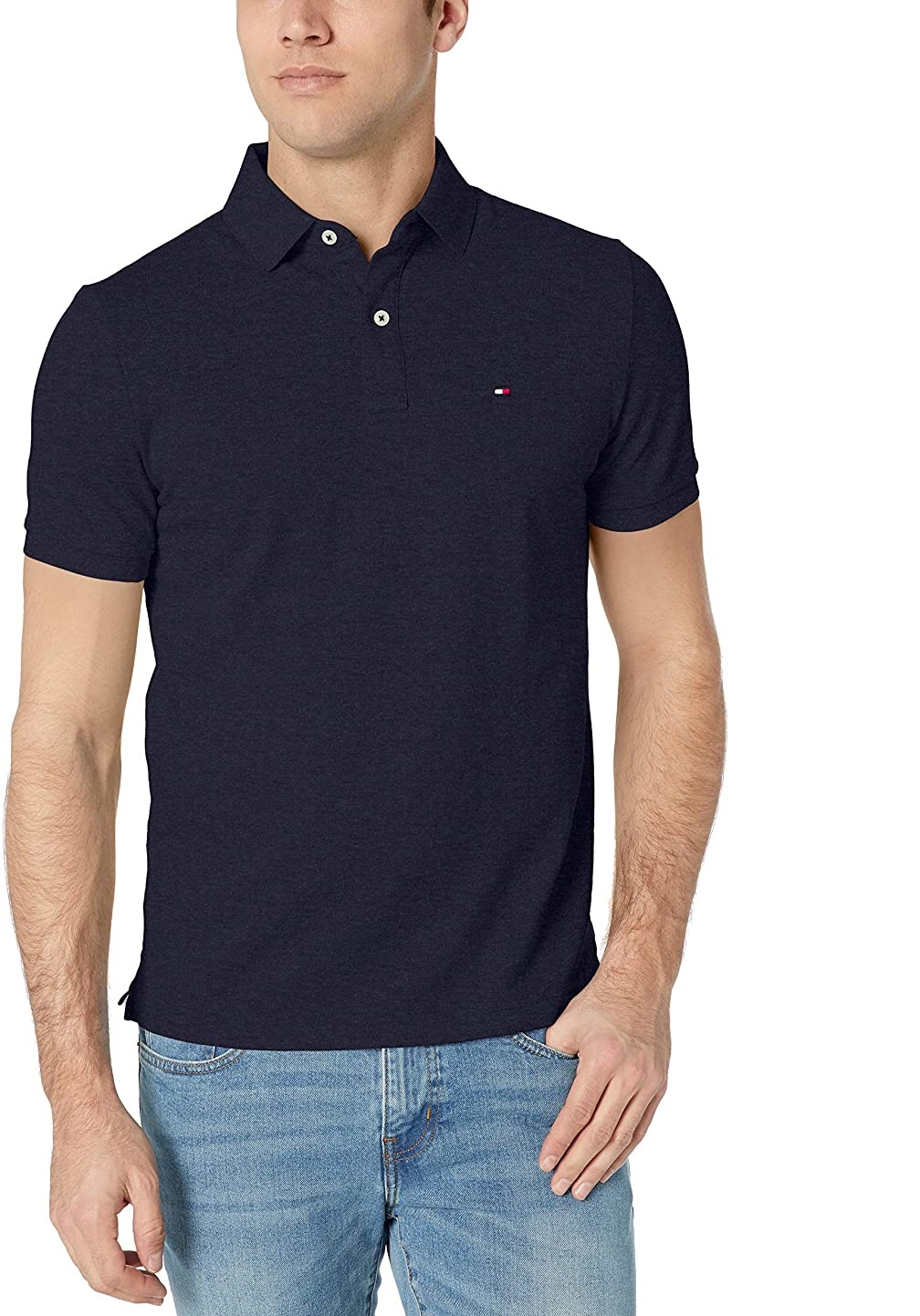 Áo thun Nam Tommy Hilfiger xanh Navy with logo ngực