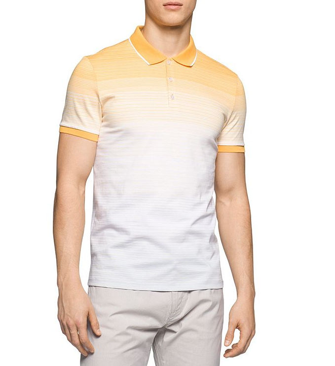 Áo thun Nam Calvin Klein - Phối vàng trắng ngang M - Slim