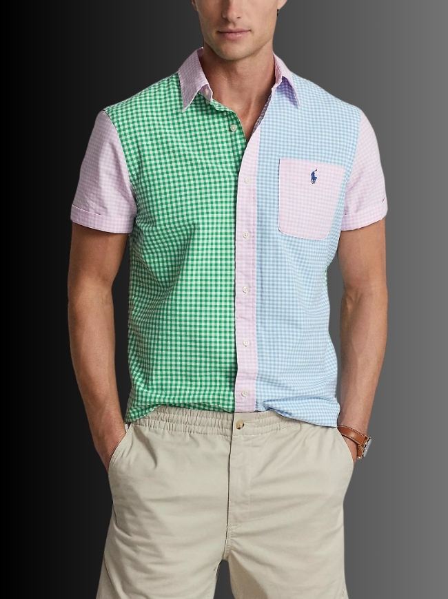 Áo sơ mi ngắn tay Polo ralph lauren classic kiểm tra QR-code