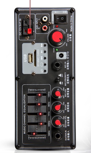 Các nút điều chỉnh âm thanh của loa vali kéo di động KVG A89 A100