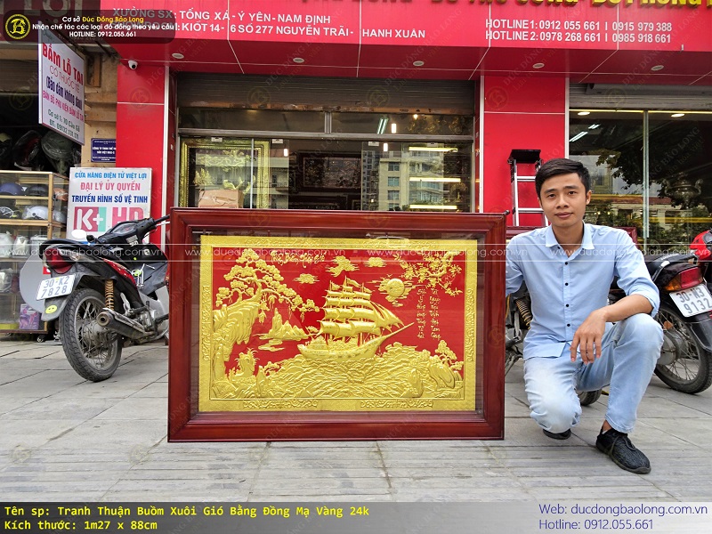 Địa chỉ bán Tranh Thuận Buồm Xuôi Gió bằng đồng uy tín, giá tốt
