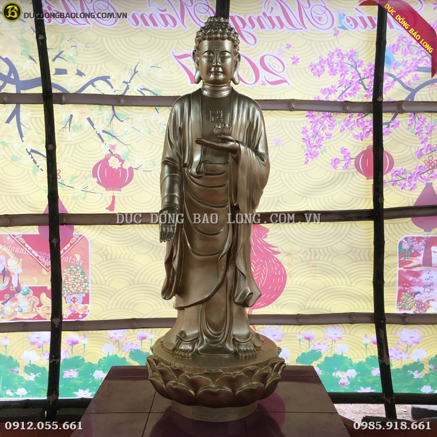Khai quang tượng Phật A Di Đà mang lại bình an, may mắn