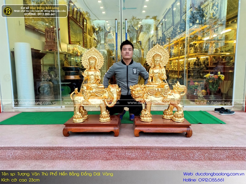 Báo giá tượng Văn Thù Phổ Hiền chất lượng hàng đầu thị trường
