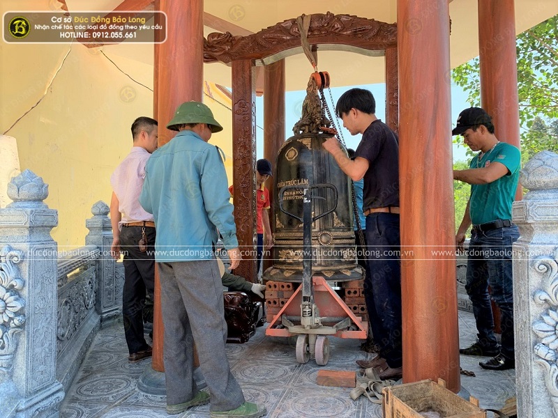 giao chuông và lư cho chùa trúc lâm, hạ hòa