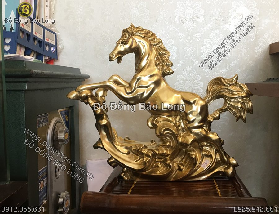 Ngựa Phong Thủy bằng đồng Katut 37cm