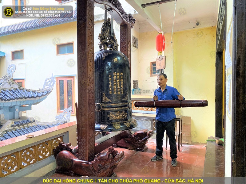 đúc đại hồng chung 1 tấn cho chùa phổ quang