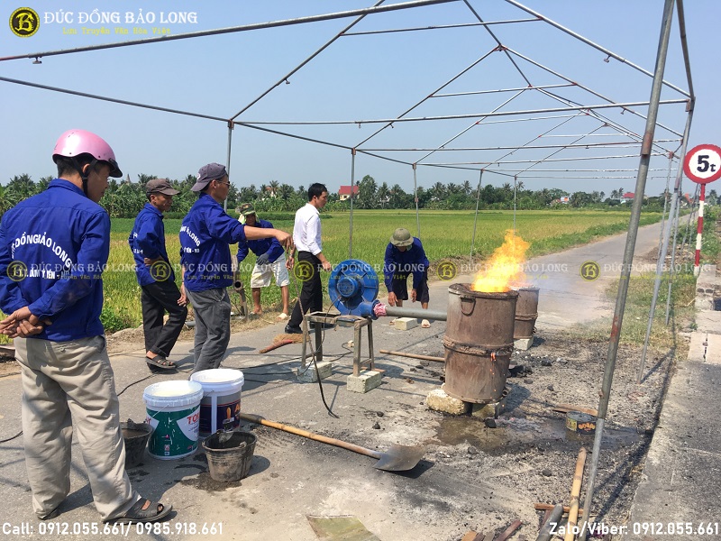 đúc đại hồng chung 120kg cho chùa trúc long