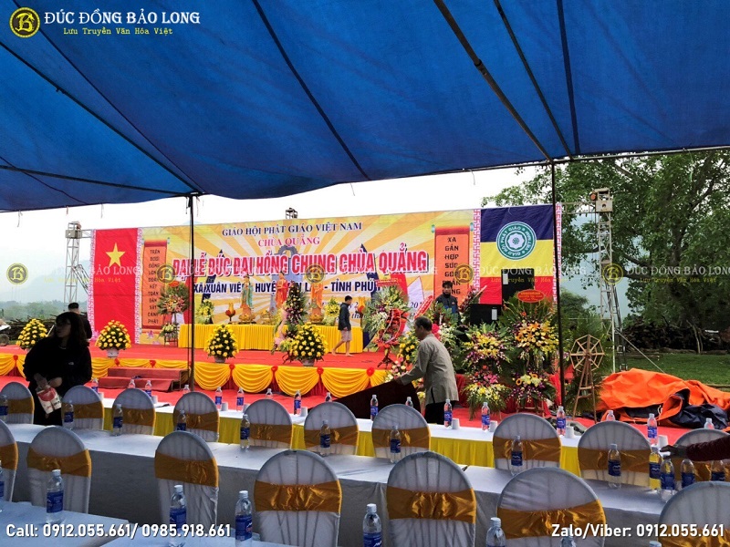 đúc đại hồng chung 1200kg cho chùa quẳng