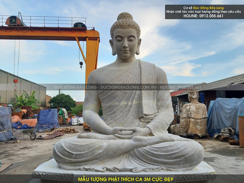 đúc tượng phật thích ca bằng đồng 3m