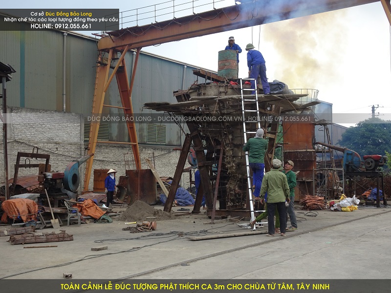 đúc tượng phật thích ca bằng đồng 3m