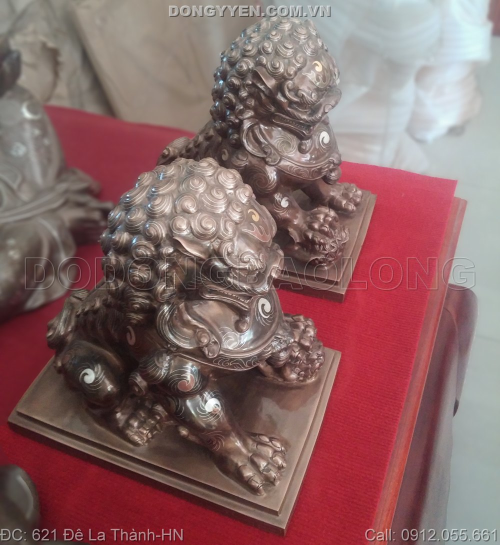 Đôi Nghê bằng đổng khảm tam khí