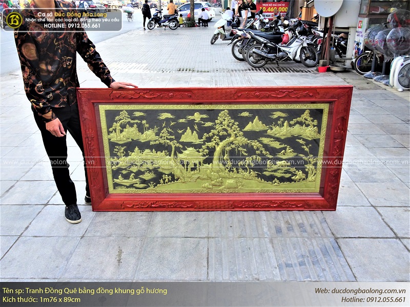 tranh đồng quê bằng đồng 1m76
