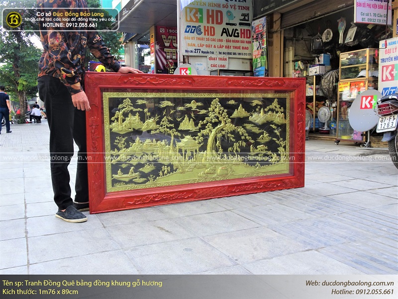 tranh đồng quê bằng đồng 1m76