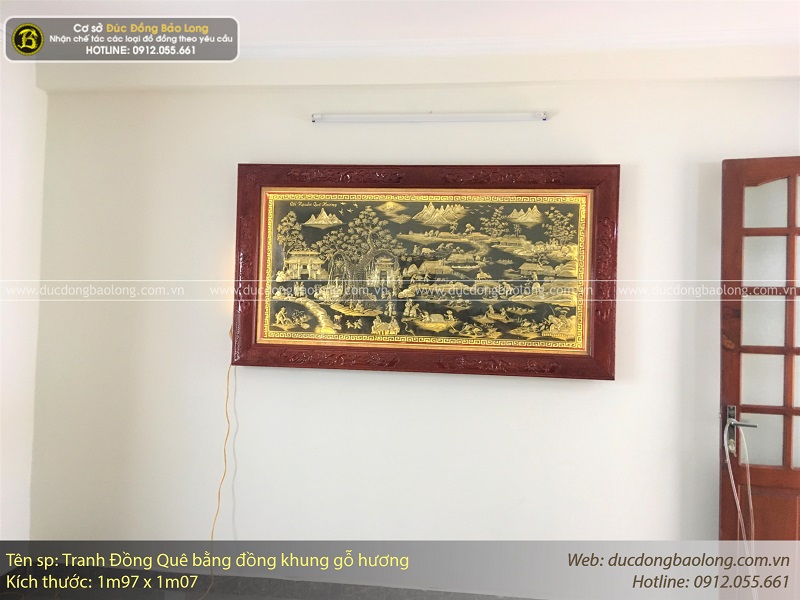 tranh đồng quê bằng đồng 1m97