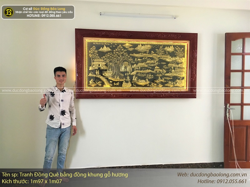 tranh đồng quê bằng đồng 1m97