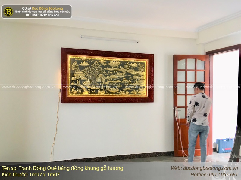 tranh đồng quê bằng đồng 1m97