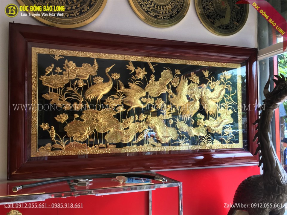 bán tranh sen hạc