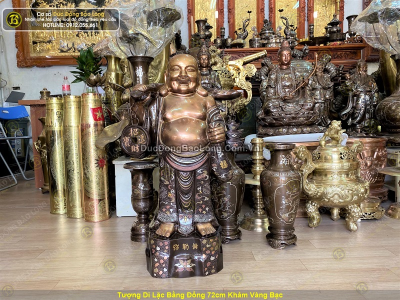 tượng di lặc bằng đồng 72cm