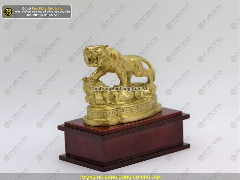 tượng hổ bằng đồng cỡ nhỏ 7cm