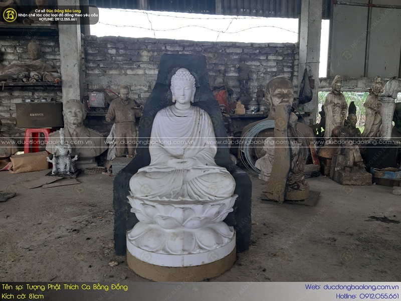 tượng phật thích ca bằng đồng đỏ 81cm