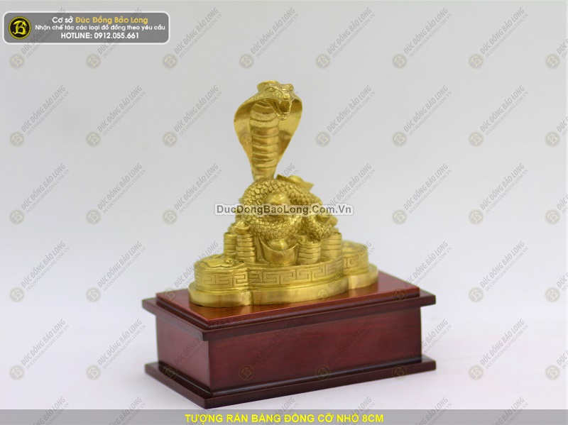 tượng rắn bằng đồng cỡ nhỏ 8cm