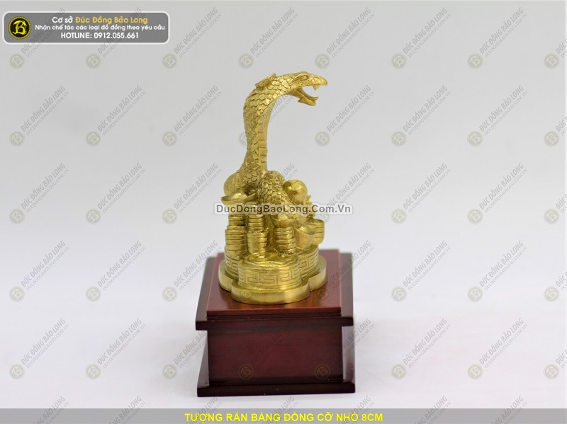 tượng rắn bằng đồng cỡ nhỏ 8cm