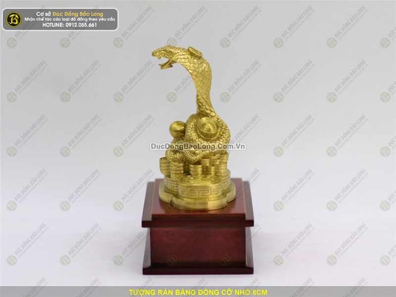tượng rắn bằng đồng cỡ nhỏ 8cm