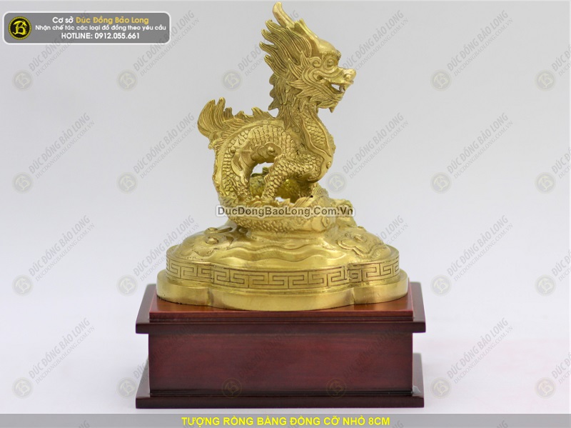 tượng rồng bằng đồng cỡ nhỏ 8cm