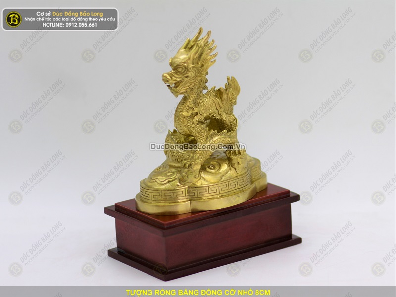 tượng rồng bằng đồng cỡ nhỏ 8cm