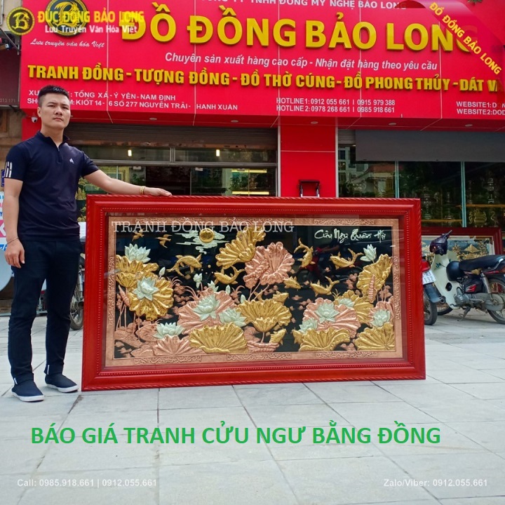 Báo Giá Tranh Cửu Ngư Bằng Đồng