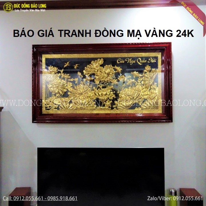 Báo Giá Tranh Mạ Vàng Ròng 24k