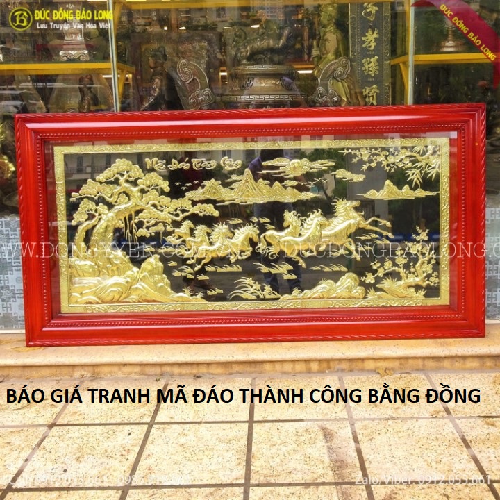 Báo Giá Tranh Bát Mã - Mã Đáo Thành Công Bằng Đồng