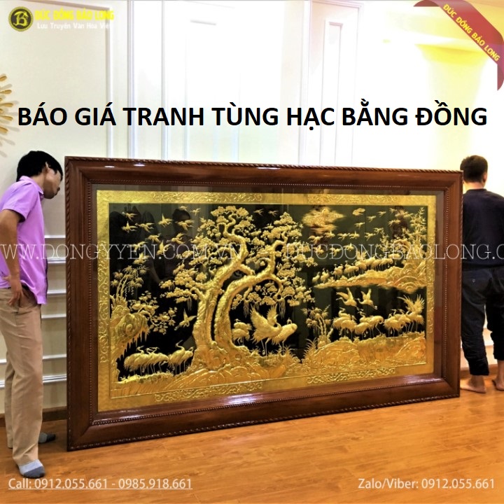 Báo Giá Tranh Tùng Hạc Diên Niên Bằng Đồng