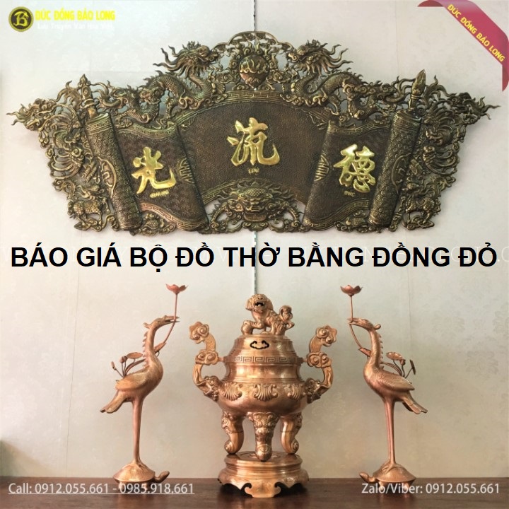 Báo Giá Bộ Đồ Thờ Bằng Đồng Đỏ