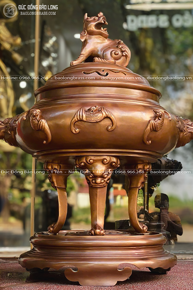 Đỉnh Đồng Dơi Phúc Màu Trầm Cổ Cao 1m07