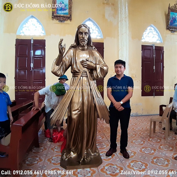 Đúc Tượng Chúa Lòng Thương Xót cho nhà thờ An Phú, Nam Định