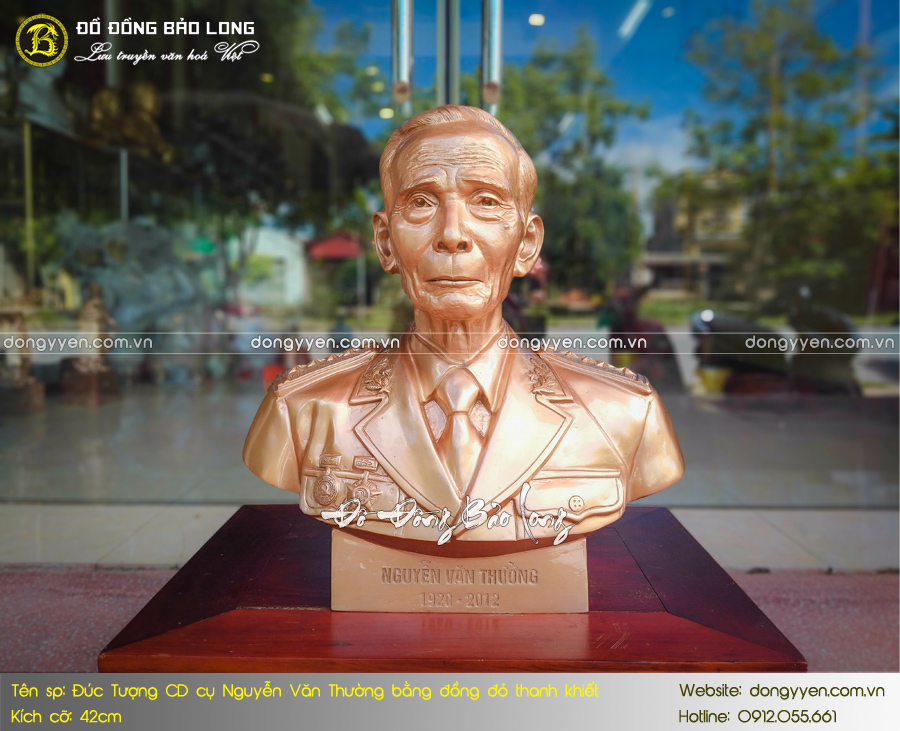 Đúc tượng chân dung cụ Nguyễn Văn Thường cao 42cm