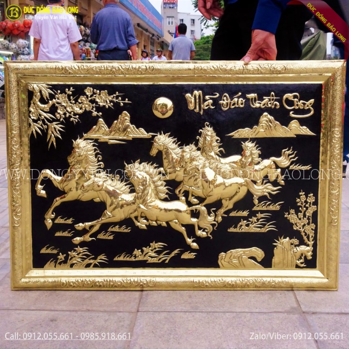 Tranh Mã Đáo Thành Công Khung Liền Đồng 88x61cm