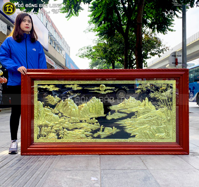 Tranh Sơn Thủy Hữu Tình 1m76 x 89cm cho khách Đồng Nai